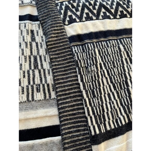 NWOT Eddie Bauer Womens S/M Open Front Cardigan With Geometric Pattern Cotton Bl - Picture 3 of 7